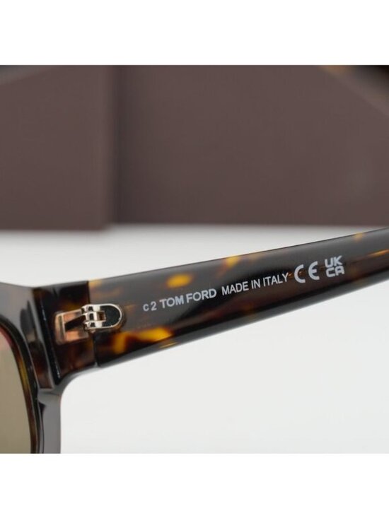 Tom Ford Ezra FT1075 52L Rectangle Sunglasses – Havana/Roviex main image 6